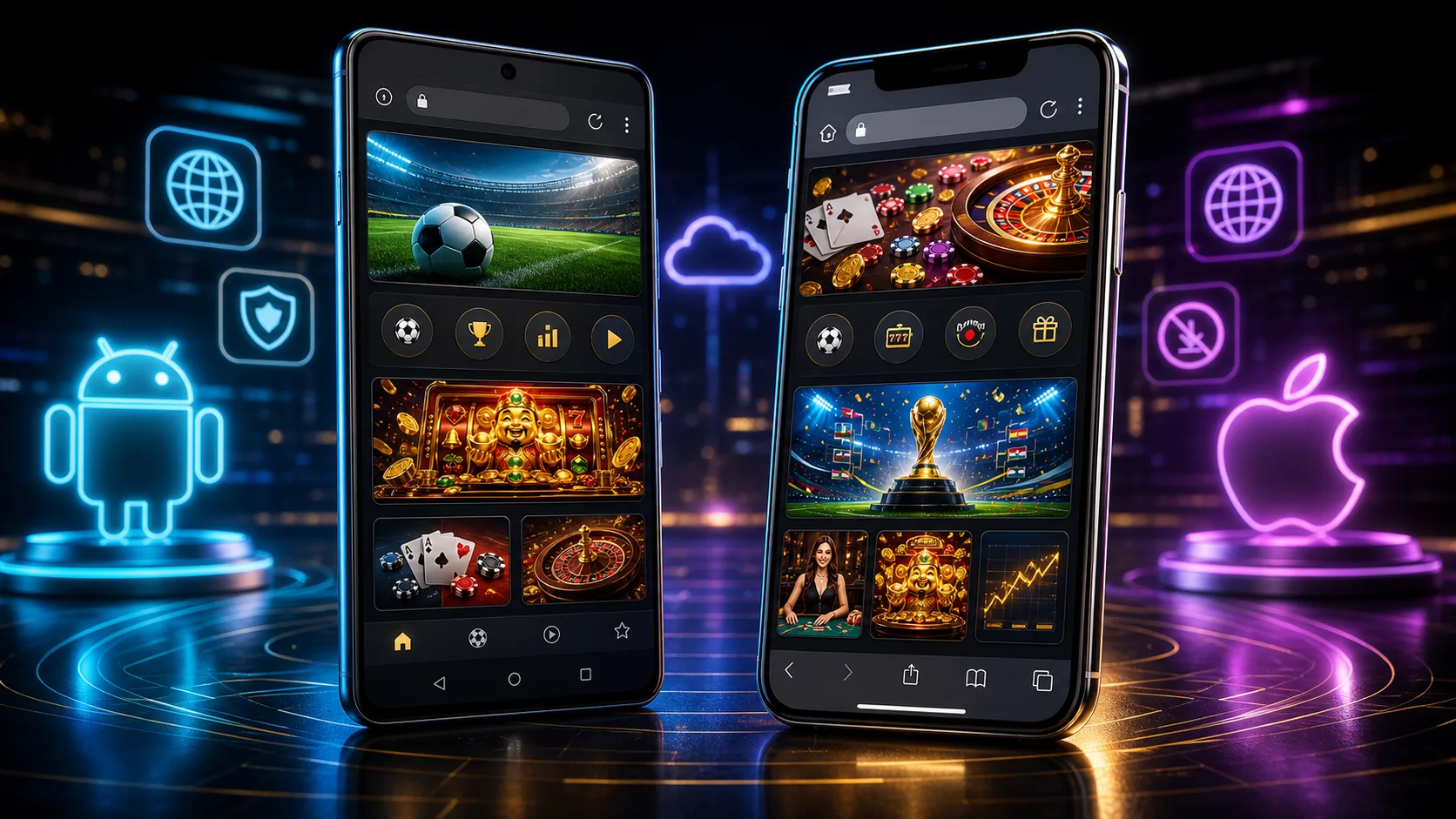 Experiência hellcase compatível com Android e iOS no navegador mobile